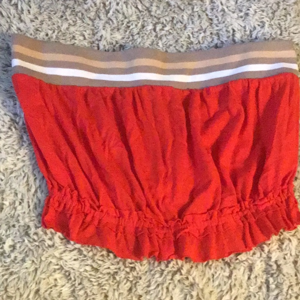 Free People We the Free- coral cotton strapless “tube-like” top size small